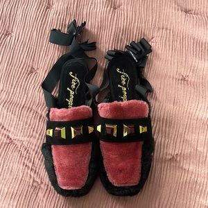 Free People Wrap Tie Ankle Loafer Size 38 New